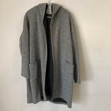 더블 페이스 후디드 코트 코디건