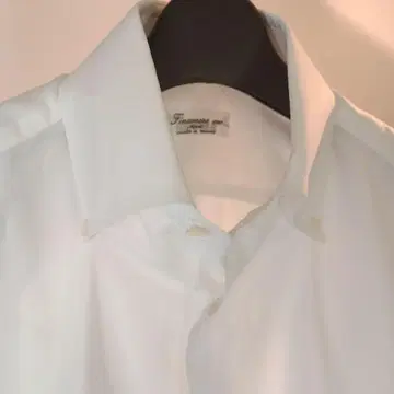 Finamore 버튼 다운 드레스 셔츠 화이트