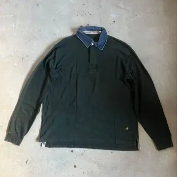 빈티지 90S ORVIS 다크 그린 긴팔 티셔츠