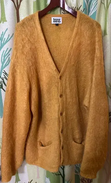 STEP AHEAD 머스타드 가디건 L