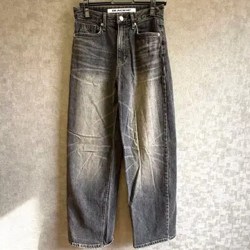 BLACKUP 속기모 워시드 와이드 데님 팬츠