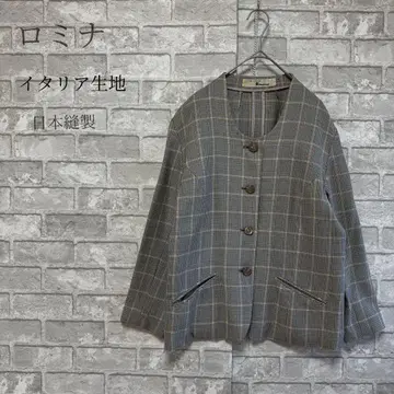 Rounina 노카라 자켓 오피스 캐주얼 레트로 이탈리아 원단