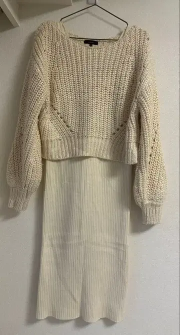 rienda 니트 셋업 아이보리