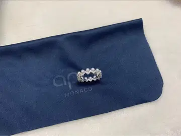 APM Monaco 엘레강트 크라운 펄 반지 실버