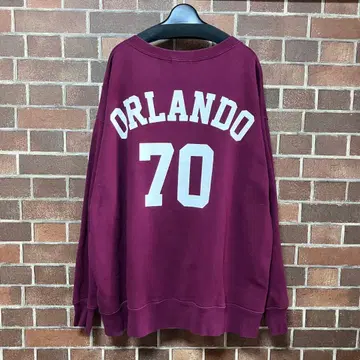 GOOD ROCK SPEED 기모 로고 맨투맨 오버 사이즈 보르도