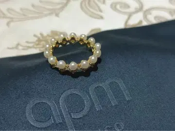 APM 모나코 엘레강트 크라운 펄 반지 골드