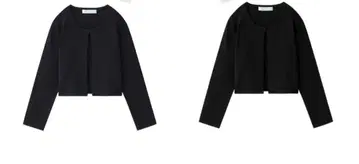 아베닐 에투알 블랙 긴팔 컴팩트 가디건