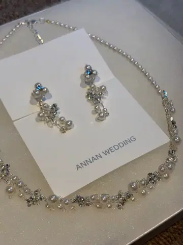 ANNAN WEDDING 목걸이와 귀찌 세트
