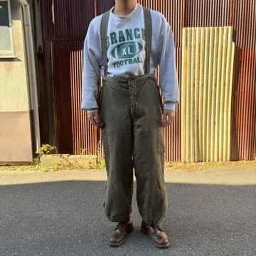 80s 오스트리아군 실물 오버롤 방한 팬츠 작업복 W96cm L