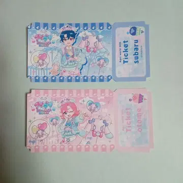 아이프리월드 티켓풍 스티커 오토메 스바루 2장 세트