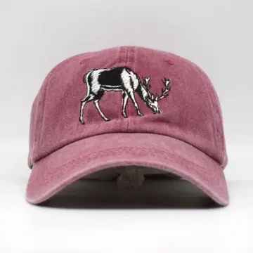 새상품 오리지널 자수 베이스볼 캡 사슴 애니멀 아웃도어 구제 의류