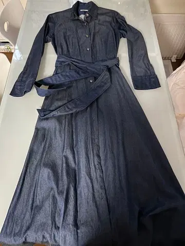카마쿠라 셔츠 다크 블루 셔츠 원피스 사이즈 40