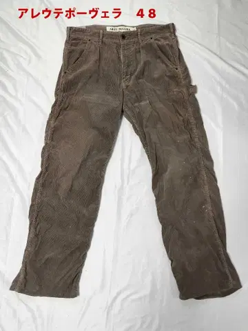 [ 새상품급 일본제 ] 아르테포베라 그레이 페인트 가공 코듀로이 팬츠 M