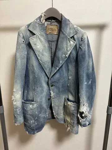 RESURRECTION 리자렉션 남성용 데미지 가공 데님 자켓