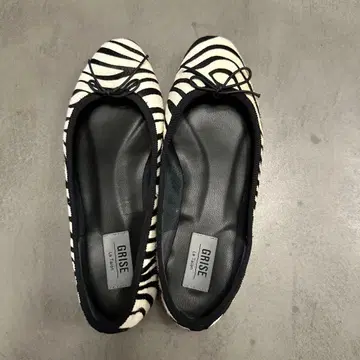 Le taron GRISE 제브라 패턴 발레 슈즈