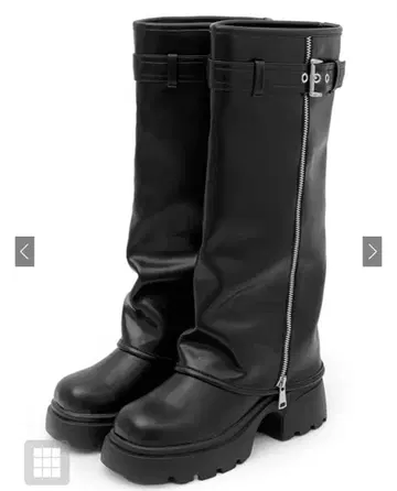 크림슨 엔지니어 가죽 롱 부츠 24cm