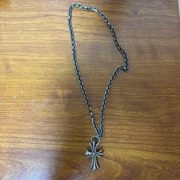 크로스 펜던트 목걸이 실버 톤