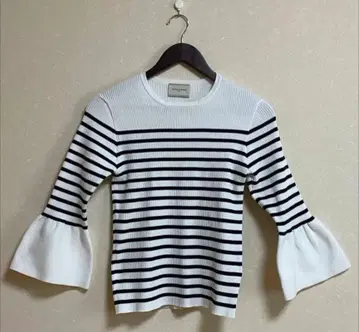 유나이티드 애로우즈 UNITED ARROWS 보더 니트 플레어 슬리브