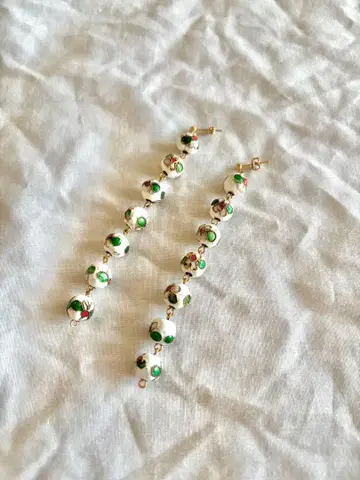 트루 바이 마리코 오이카와 롱 칠보 귀걸이 새상품