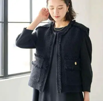 그린 레이블 릴랙싱 베스트 네이비 블랙 F 사이즈