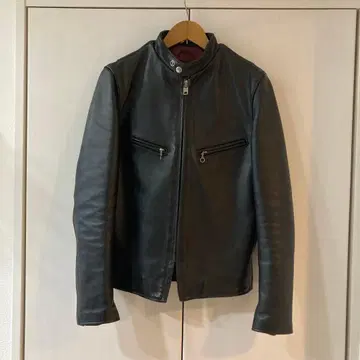 SCHOTT 641XX 블랙 가죽 라이더 자켓 34 소가죽