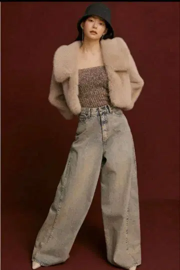 금일 한정 SNIDEL 와이드 데님 팬츠 LBLU 00 사이즈