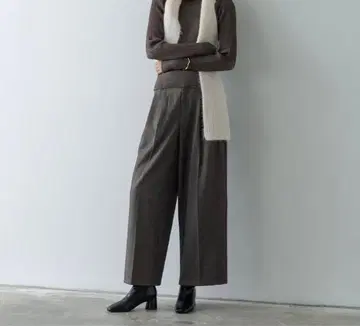 gallest 갤러스트 트위드 턱 와이드 팬츠