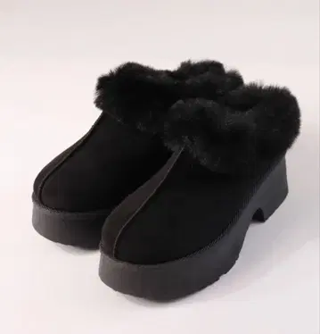 통굽 센터 심 퍼 슬립온 사보 무스탕