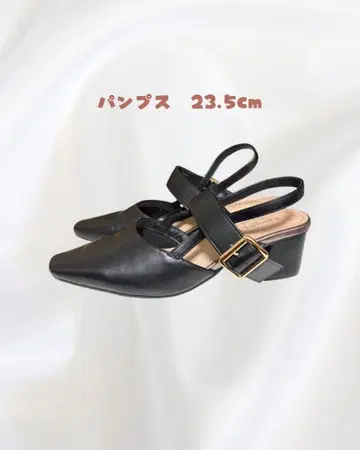 블랙 슬링백 펌프스 23.5cm