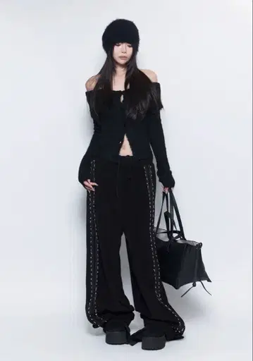 theredthredad S beaded 트랙 팬츠