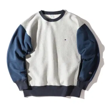 beams x Champion 크루넥 트레이닝복 그레이/네이비