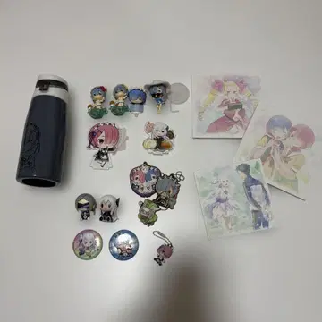 리제로 렘 라무 피규어 캔뱃지 키링 묶음 판매