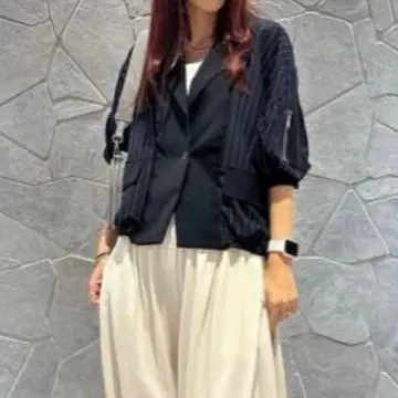 RADIATE 벌룬 슬리브 핀스트라이프 자켓 YAMADAYA