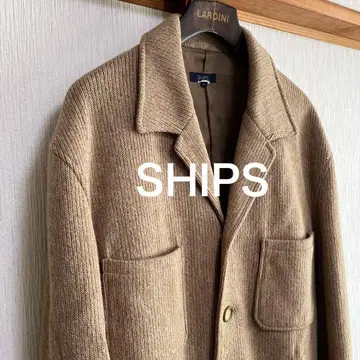 [새상품급] SHIPS 울 니트 커버올 자켓 베이지