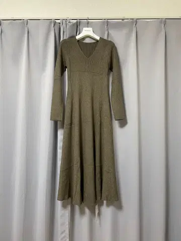 COCOMOMO 니트 롱 원피스 브라운