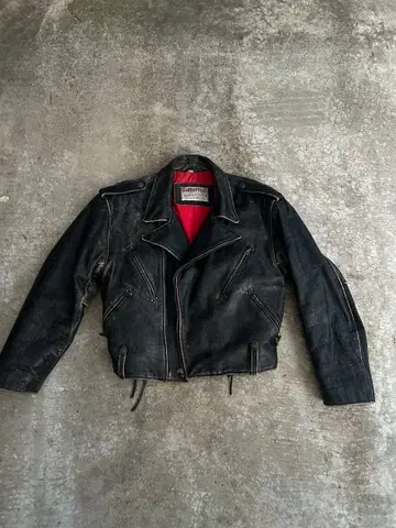 새상품급 GattoProd 더블 라이더 자켓 페이드 빈티지 아메카지