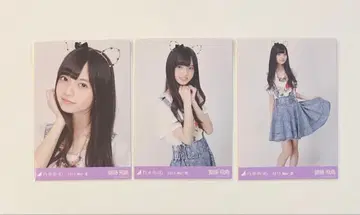 노기자카46 브로마이드 사이토 아스카 고양이 모티브 3종 컴프