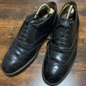 REGAL 윙 팁 가죽 드레스 슈즈 블랙