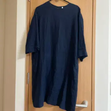 무인양품 린넨 100% 네이비 원피스