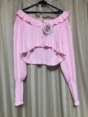 오월 아이 아베일 avail 가디건 볼레로 핑크