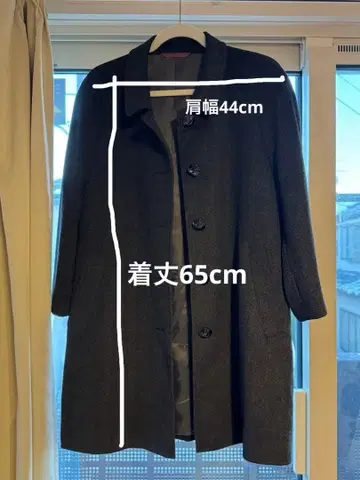 캐시미어 100% 다크 그레이 롱 코트