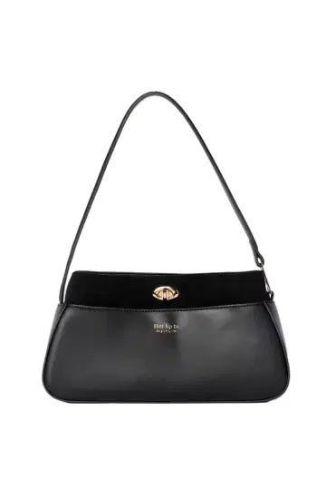 Herlipto Modern Muse Baguette Bag black