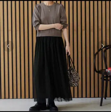 [미사용품] 저널 스탠다드 워셔블 튤 도킹 원피스 F