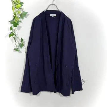 비밍 바이 빔즈 노카라 가디건 XL 네이비 겉옷 심플