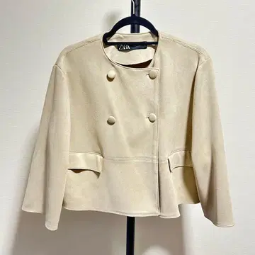 [새상품급] ZARA 노카라 더블 버튼 자켓 XS