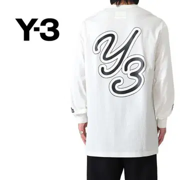 Y-3 화이트 긴팔 티셔츠