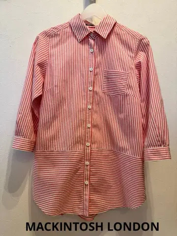MACKINTOSH LONDON 빨흰 스트라이프 긴팔 셔츠