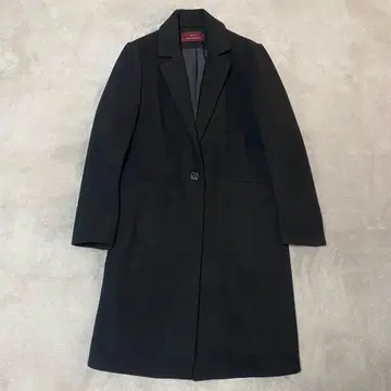 블랙 체스터 코트 싱글 버튼