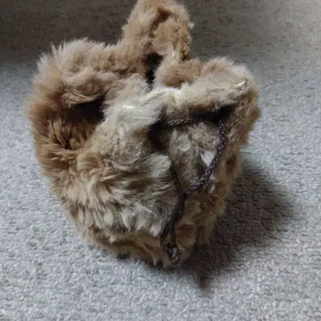 브라운 퍼 핸드백