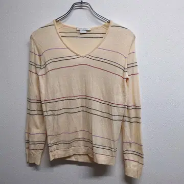 JOHN SMEDLEY 보더 V넥 니트 긴팔 영국제 ( M 상당 )